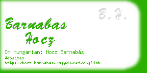 barnabas hocz business card